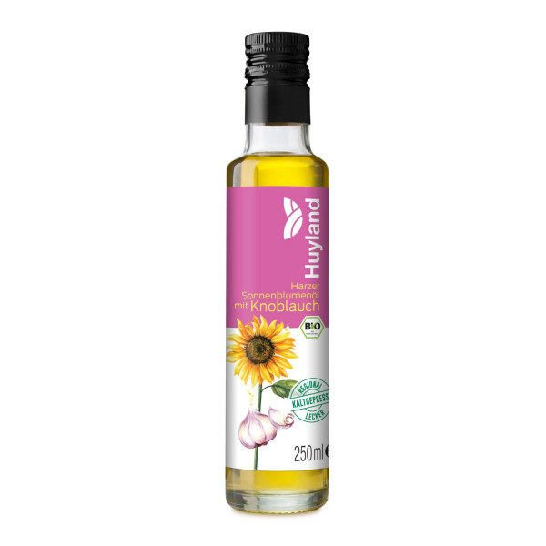 Bio Harzer Sonnenblumenöl mit Knoblauch