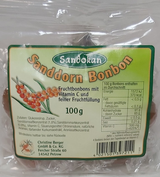 Sanddorn-Bonbon